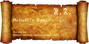 Molnár Kamil névjegykártya